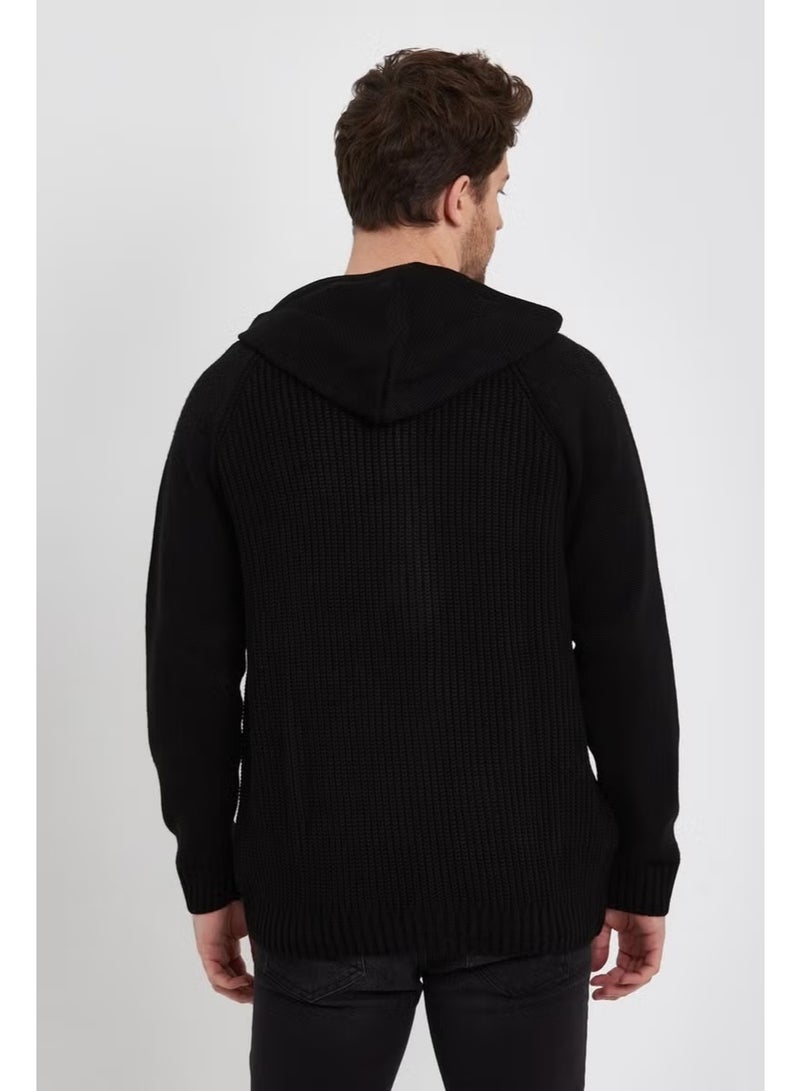 Alexander Gardi Zippered Long Sleeve Hooded Knitted Cardigan (E22-5716) - Image 2